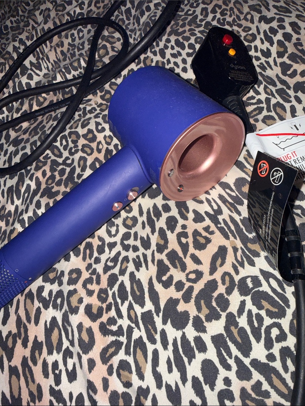 Dyson Purple and Rose Gold Hair Dryer Styling Tool